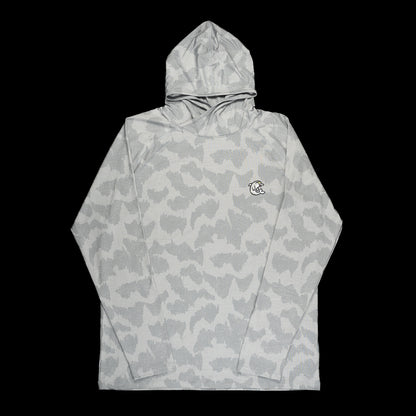 Grey Lightwieght Camo Flipper hoodie.