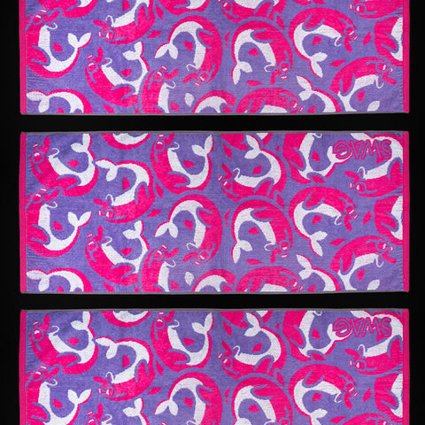 Purple Stacked Flipper Towel