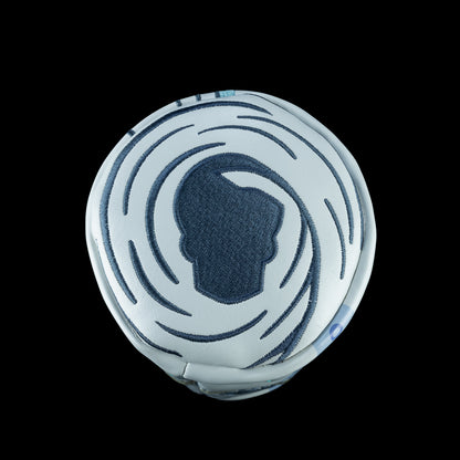 Top view of the Cash Wad Barrel Driver Cover with rolled money detail and SWAG skull center. 