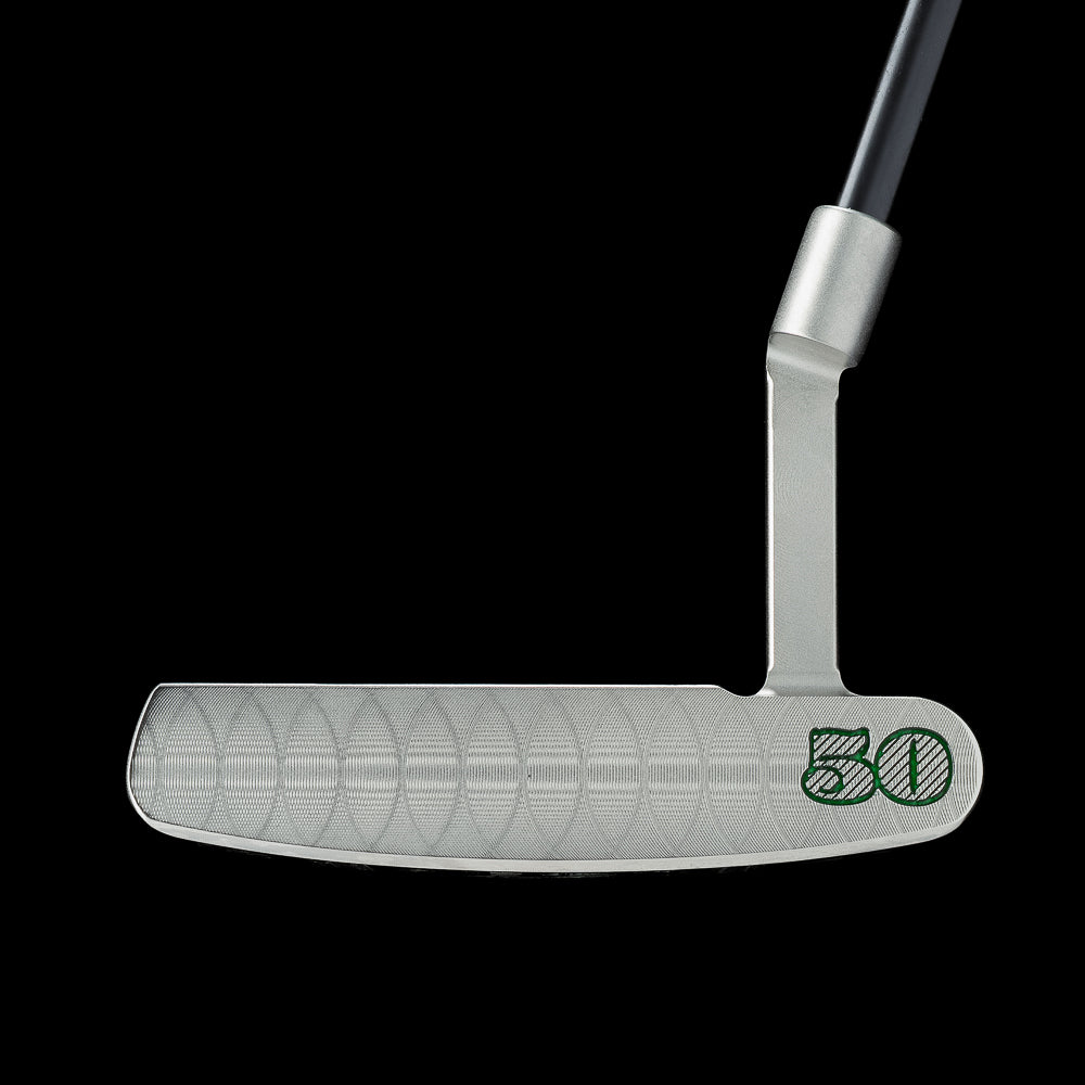 SWAG Golf The Grant Handsome One limited edition stainless steel putter with a tour satin finish and hand-painted $50 bill theme.