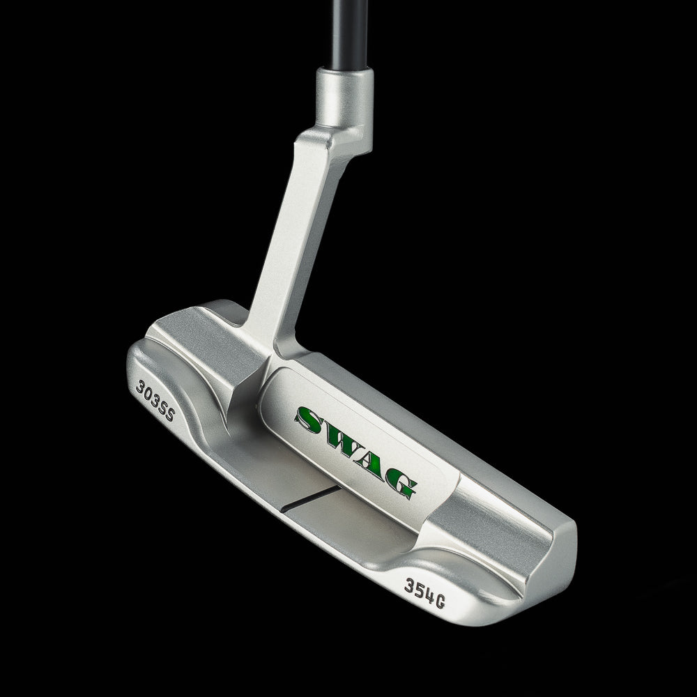 SWAG Golf The Grant Handsome One limited edition stainless steel putter with a tour satin finish and hand-painted $50 bill theme.