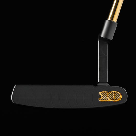 Swag Broadway Hamilton Handsome One black and gold $10 themed limited -release blade golf putter made in the USA.