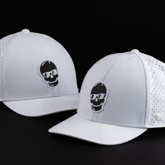 Swag Golf x Melin A-Game white snapback golf performance hat.