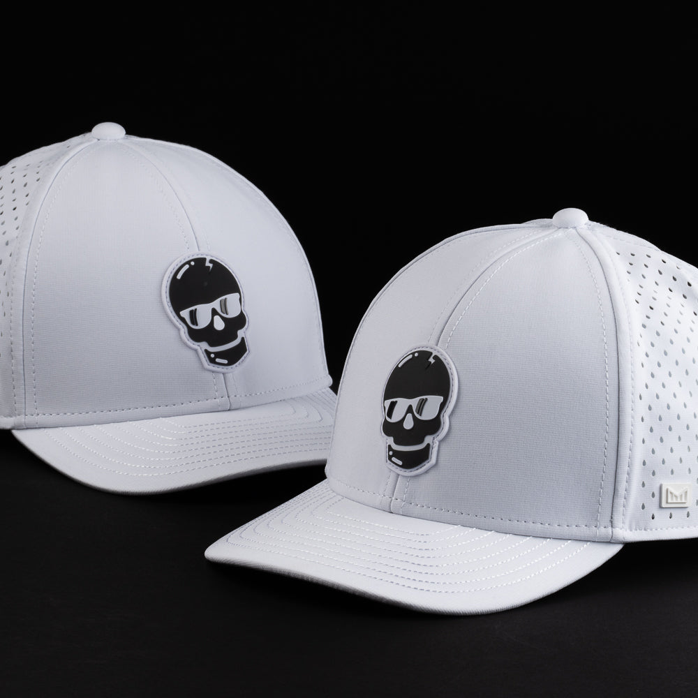 Skull Melin A-Game White Snapback Hat