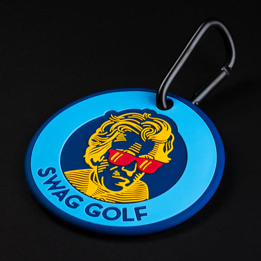 Swag Golf Jackson blue and yellow putting disc golf practice accessory.