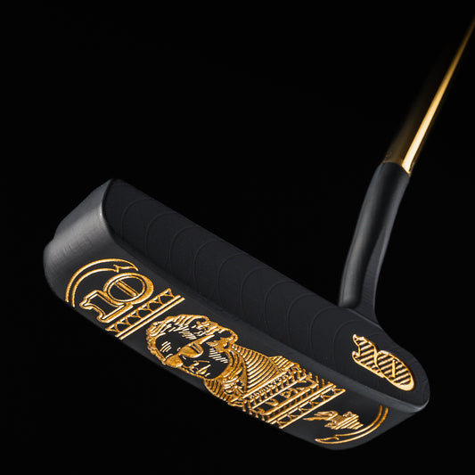 Swag Broadway Hamilton Suave One black and gold $10 themed limited -release blade golf putter made in the USA.