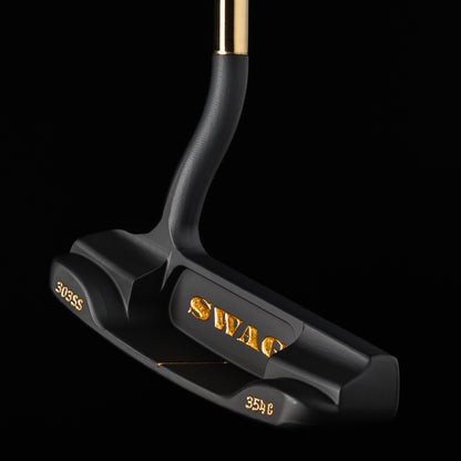 Swag Broadway Hamilton Suave One black and gold $10 themed limited -release blade golf putter made in the USA.