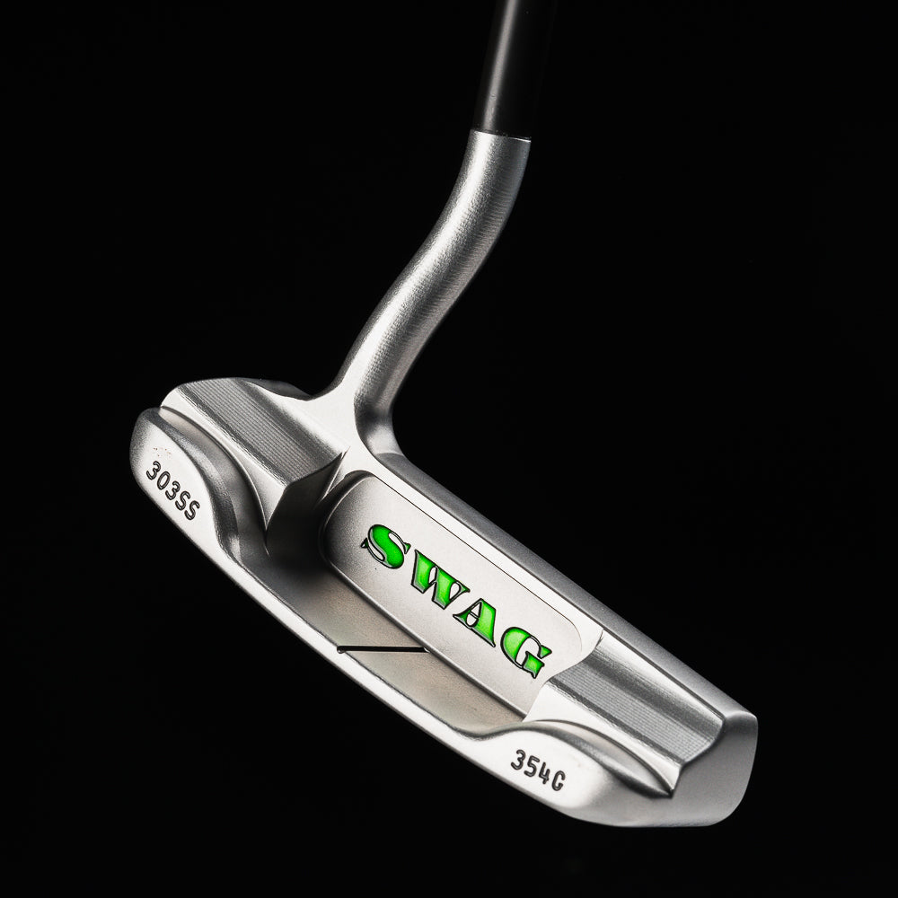 The Hamilton Suave One stainless steel golf putter made in the USA.