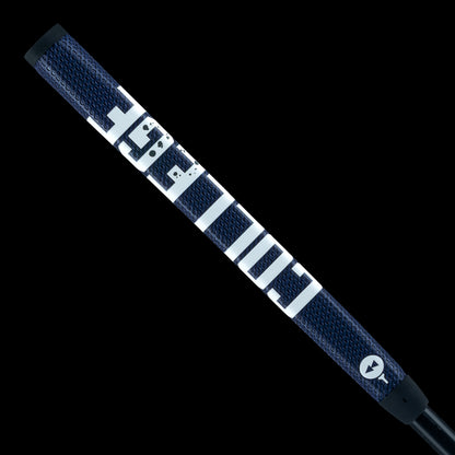 Rewind Golf x Animal House College official navy midsize putter grip.