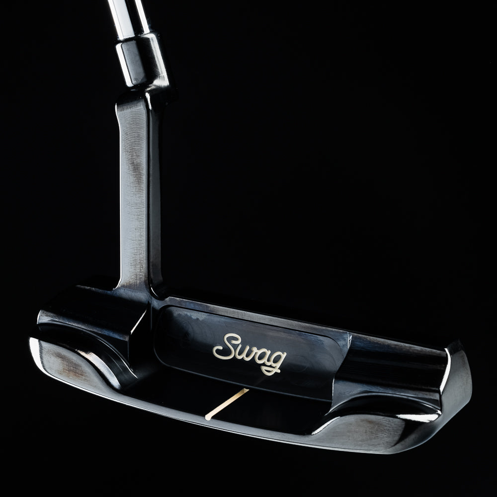 Swag Golf carbon black oxide handsome one blade golf putter made in the USA.