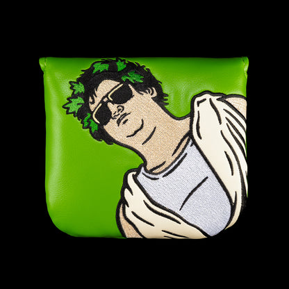 Rewind Golf x Animal House licensed TOGA themed green center shaft XL mallet golf headcover.