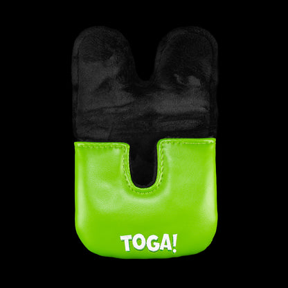 Rewind Golf x Animal House licensed TOGA themed green center shaft XL mallet golf headcover.