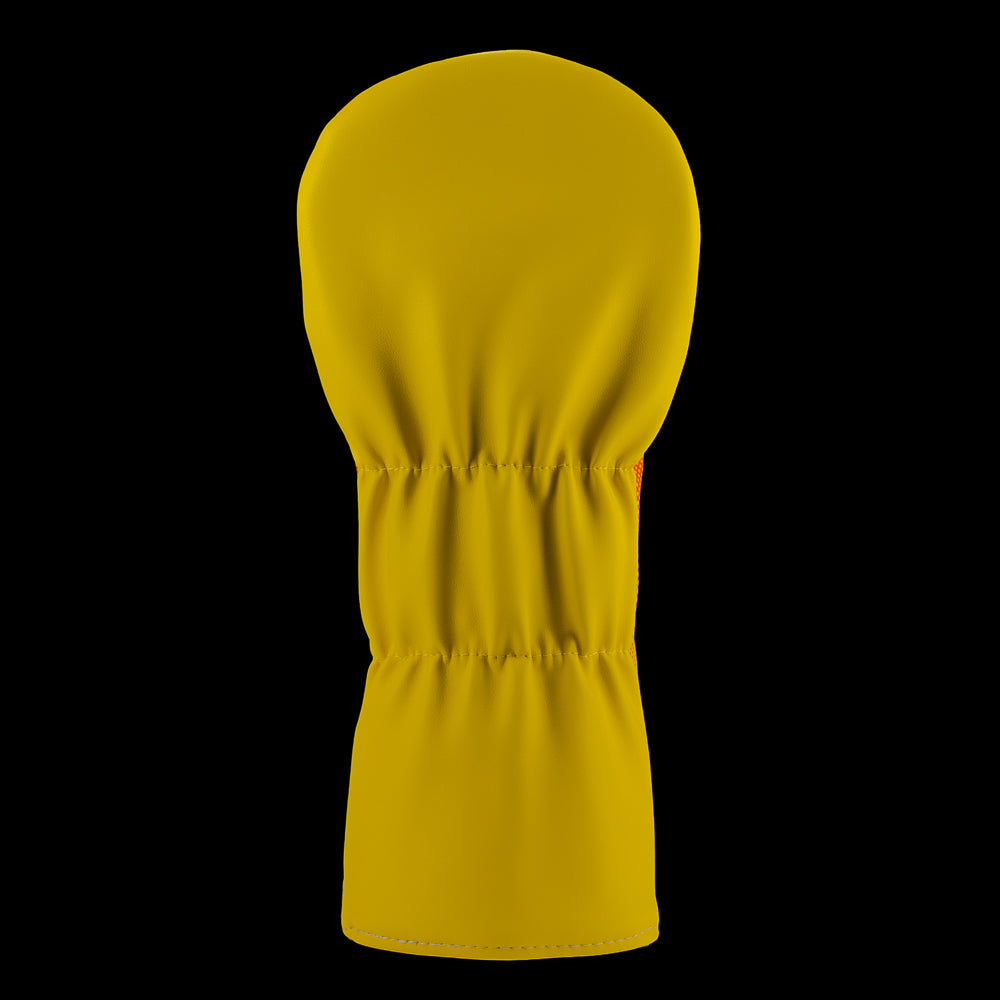 Rewind Golf x Anchorman Baxter The Dog themed driver golf headcover with 'Baxter!' text on a black background.