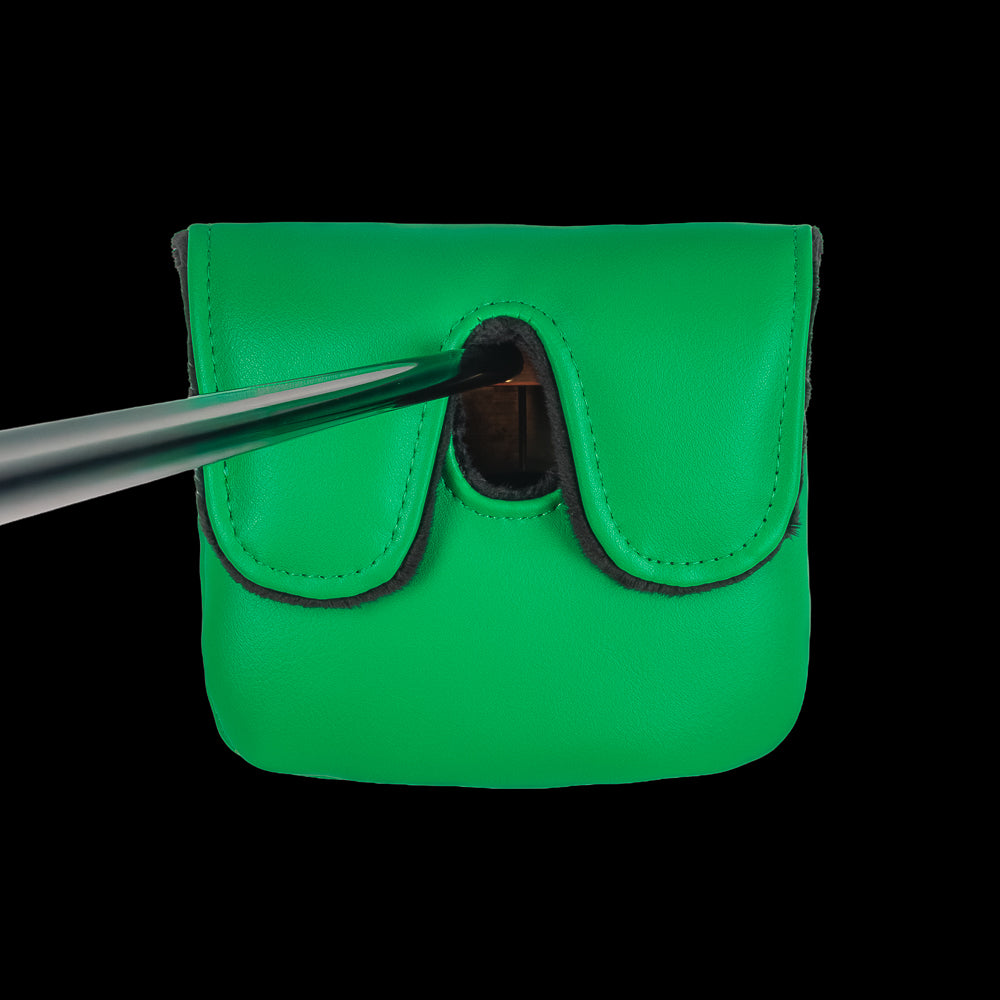 Green Callahan Auto Parts large CS mallet cover with white logo.