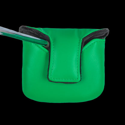 Green Callahan Auto Parts mallet cover with logo.