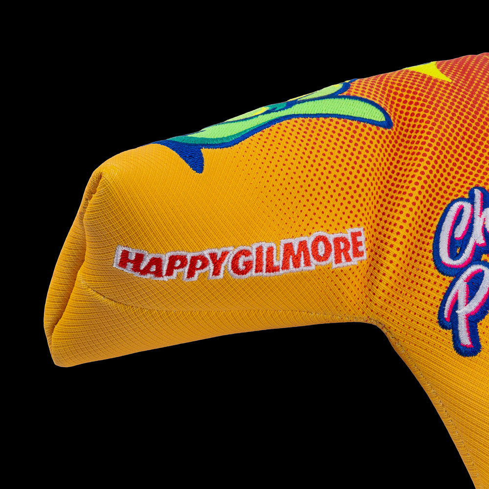 Rewind Golf x Happy Gilmore Chubbs Academy Gator orange and yellow officially licensed blade golf headcover.