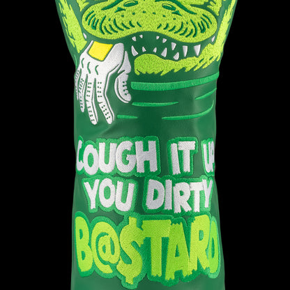 Rewind Golf Happy Gilmore officially licensed Cough It Up green gator themed driver golf headcover.