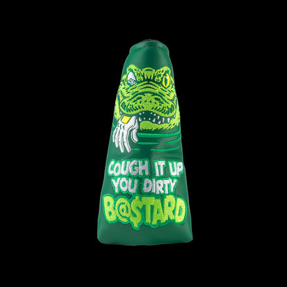 Rewind Golf x Happy Gilmore official Cough It Up green alligator themed blade putter golf headcover.