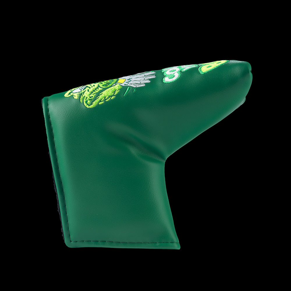 Rewind Golf x Happy Gilmore official Cough It Up green alligator themed blade putter golf headcover.