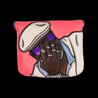 Chubbs Peterson Happy Gilmore official Easn The Tension, Baby pink mallet golf headcover.