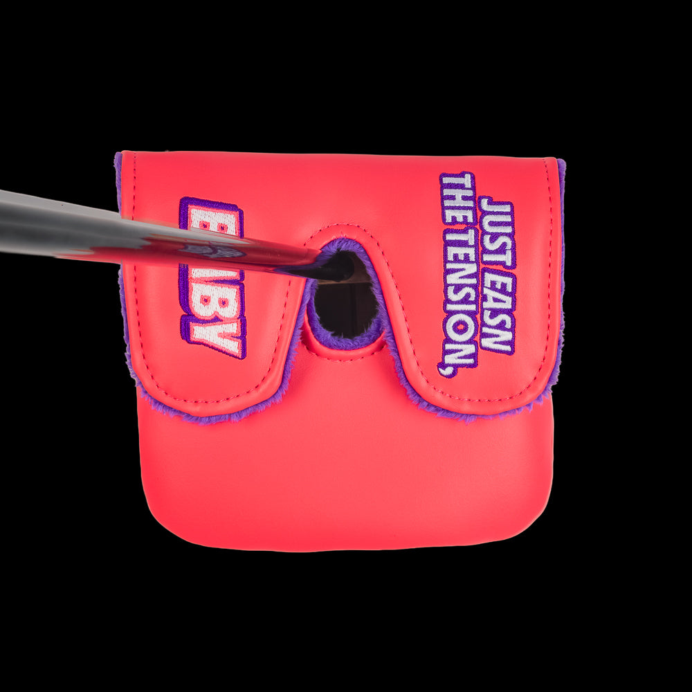 Happy Gilmore official Chubbs Peterson pink Easn The Tension, Baby themed XL center shaft mallet putter headcover.