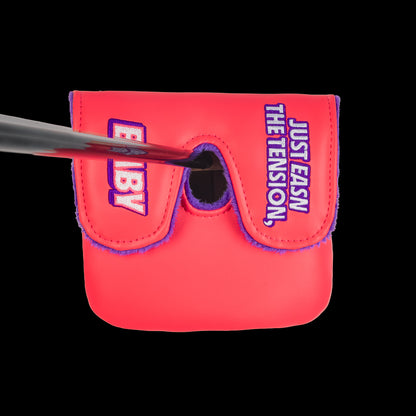 Happy Gilmore official Chubbs Peterson pink Easn The Tension, Baby themed XL center shaft mallet putter headcover.