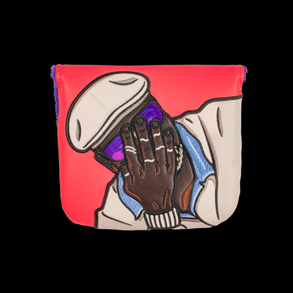 Happy Gilmore official Chubbs Peterson pink Easn The Tension, Baby themed XL center shaft mallet putter headcover.