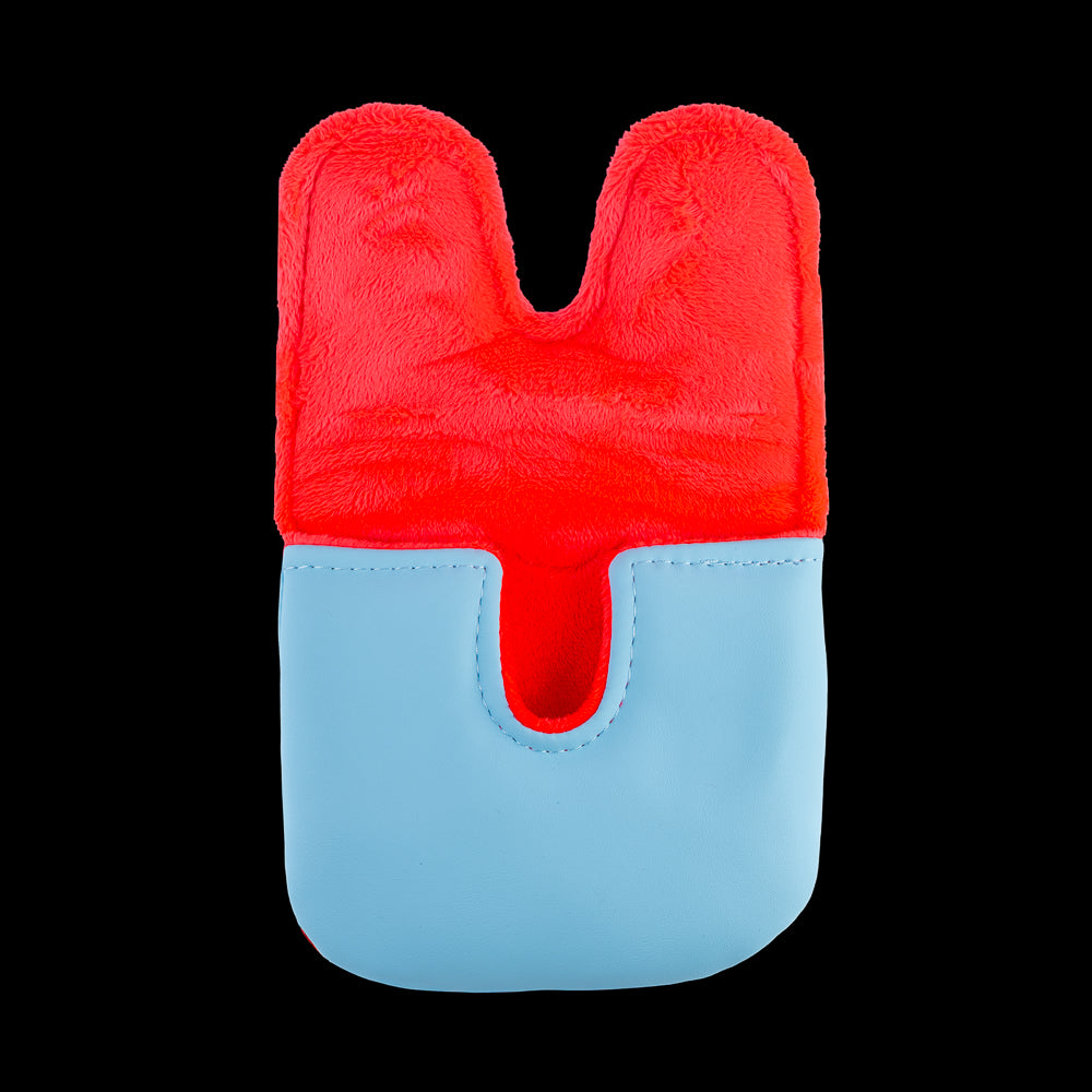 Rewind Golf x Ferris Bueller's Day Off Abe Froman officially licensed Sausage King of Chicago blue and red center shaft XL mallet golf headcover.