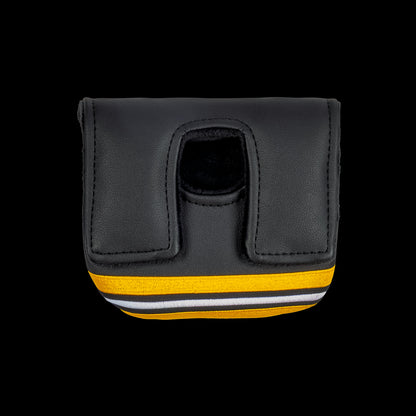 Happy Gilmore 18 Jersey Black and yellow officially licensed center shaft mallet putter headcover.