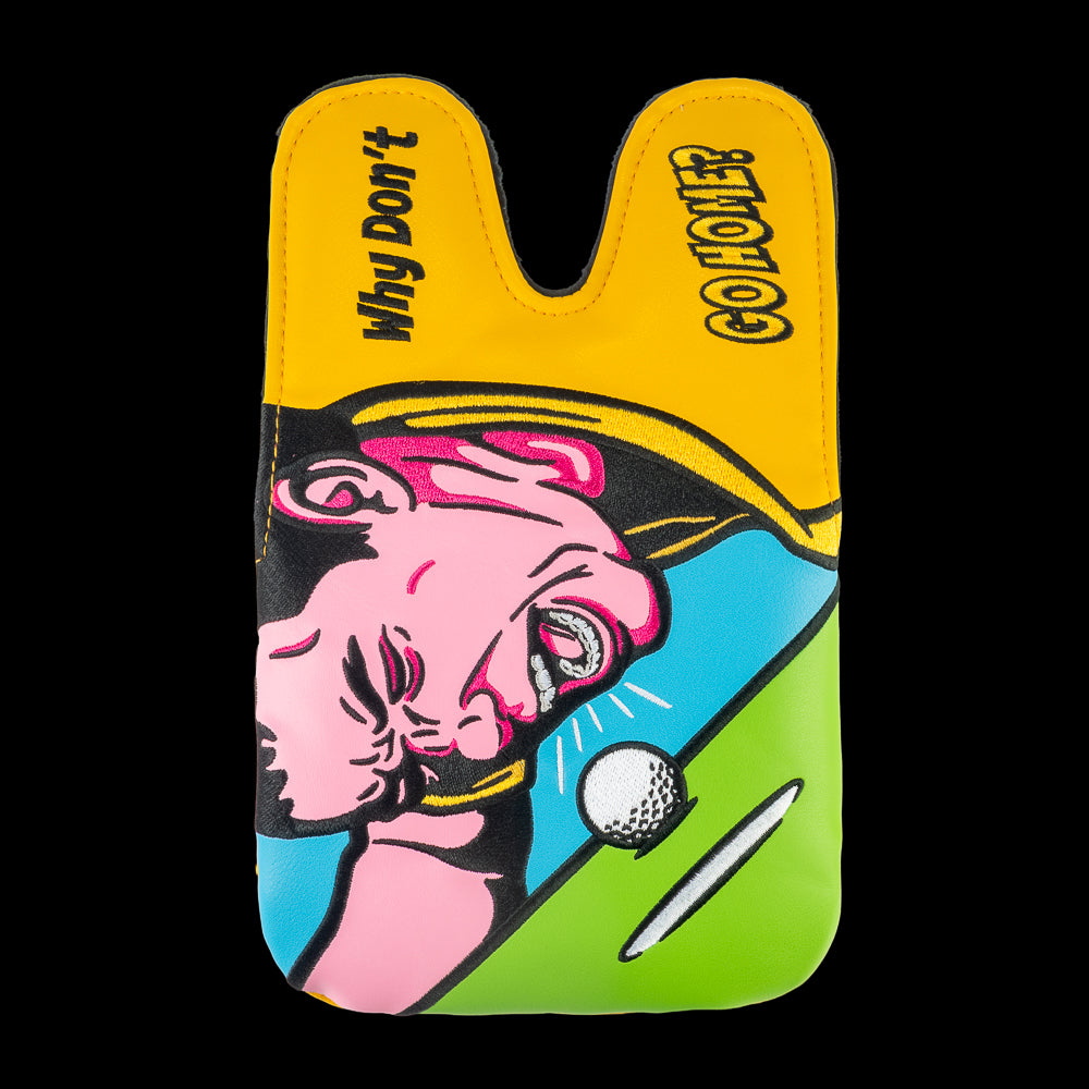 Rewind Golf x Happy Gilmore official "Go Home" movie scene center shaft XL mallet golf headcover.