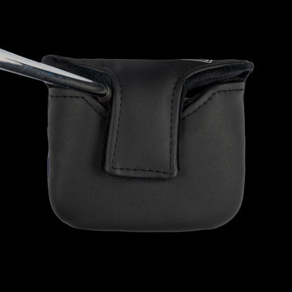 Animal House official blue golf sweater mallet putter headcover on black material.