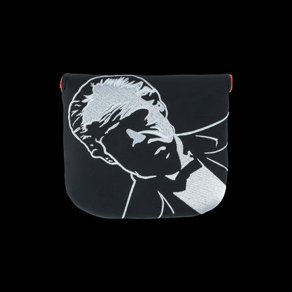 Rewind Golf x The Godfather Offer He Can't Refuse official mallet golf headcover featuring a black and white design with red fur.