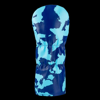 Rewind Golf x Dazed and Confused licensed Gotta Keep Livin' Man smiley face on blue camo driver golf headcover.