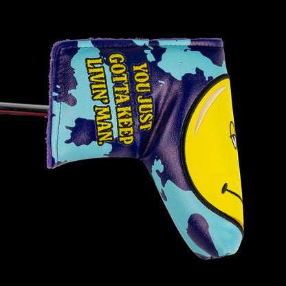 Dazed and Confused official smiley Gotta Keep Livin' Man blue camo blade golf headcover.