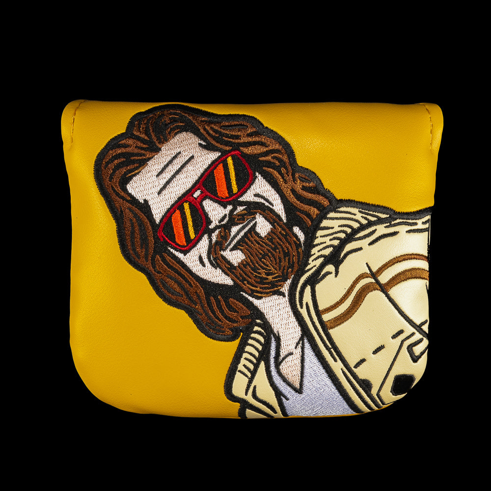 Rewind Golf x The Big Lebowski official yellow Your Opinion Man The Dude mallet golf headcover.