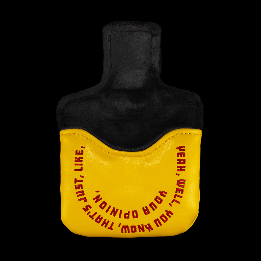 Rewind Golf x The Big Lebowski official yellow Your Opinion Man The Dude mallet golf headcover.