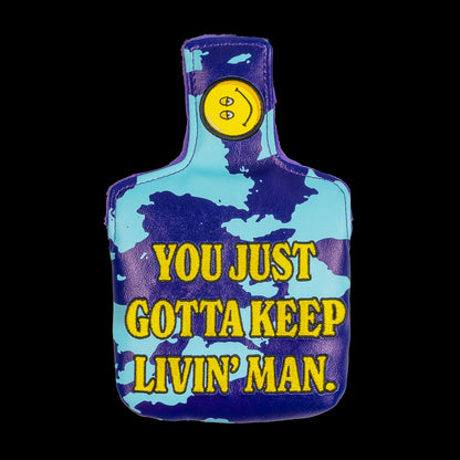 Rewind Golf x Dazed And Confused Gotta Keep Livin' Man blue camo mallet golf headcover.