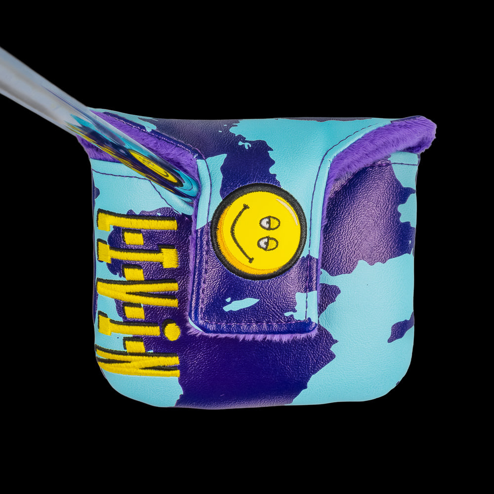 Rewind Golf x Dazed And Confused Gotta Keep Livin' Man blue camo mallet golf headcover.