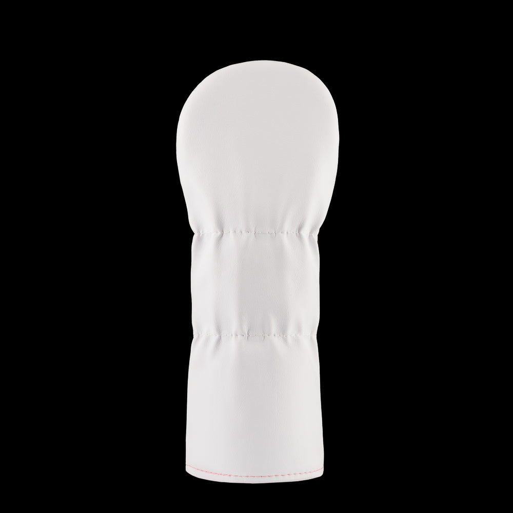 Pink Helga fairway cover with “Move It Football Head” quote.