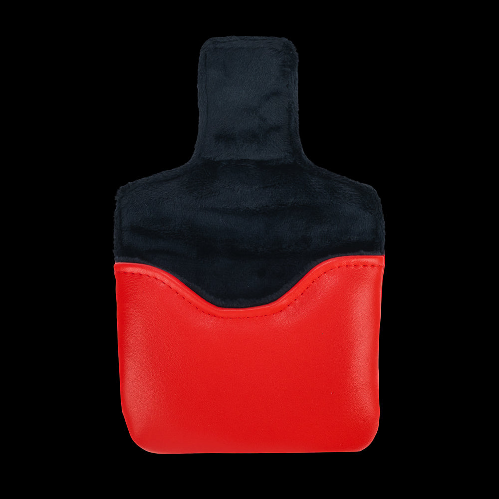 Rewind Golf x Ferris Bueller's Day Off official NRVOUS licensed plate themed mallet golf headcover on red material. 