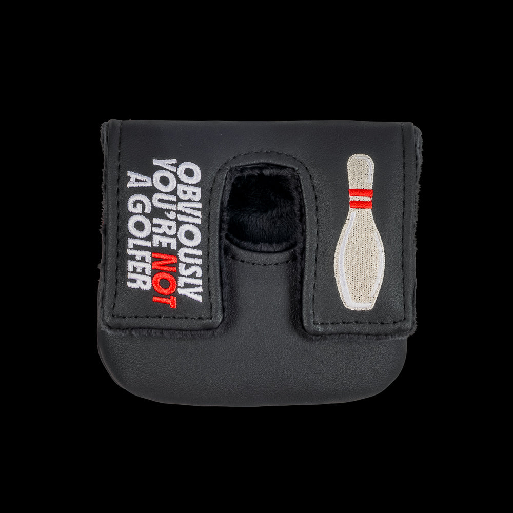 Big Lebowski official Not A Golfer black and embroidered the dude center shafted mallet golf headcover.