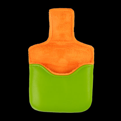 Green TMNT Mikey mallet cover with orange mask peeking design.