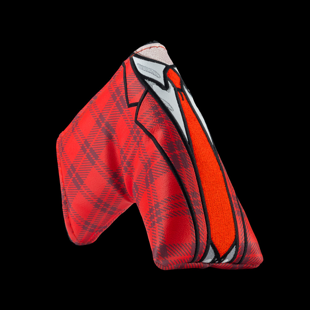 Rewind Golf x Animal House official red plaid suit themed blade putter golf headcover.