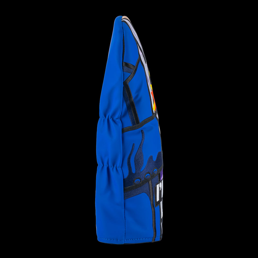 Rewind Golf x Wolf of Wall Street official blue suit I'm Not Leavin golf driver headcover.