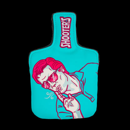 Rewind Golf x Happy Gilmore Shooter's Tour aqua and pink mallet golf headcover.