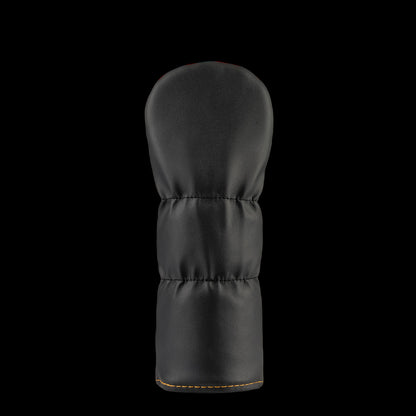 Red Gerald fairway cover featuring his tall hair design.