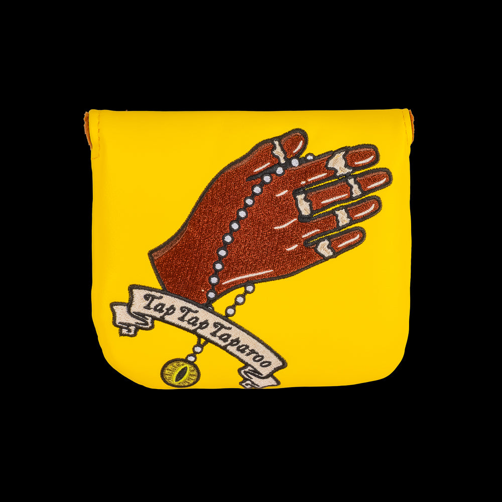 Happy Gilmore official Tap Tap Taparoo yellow center shaft xl mallet putter golf headcover.