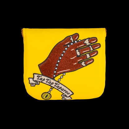 Happy Gilmore official Tap Tap Taparoo yellow center shaft xl mallet putter golf headcover.