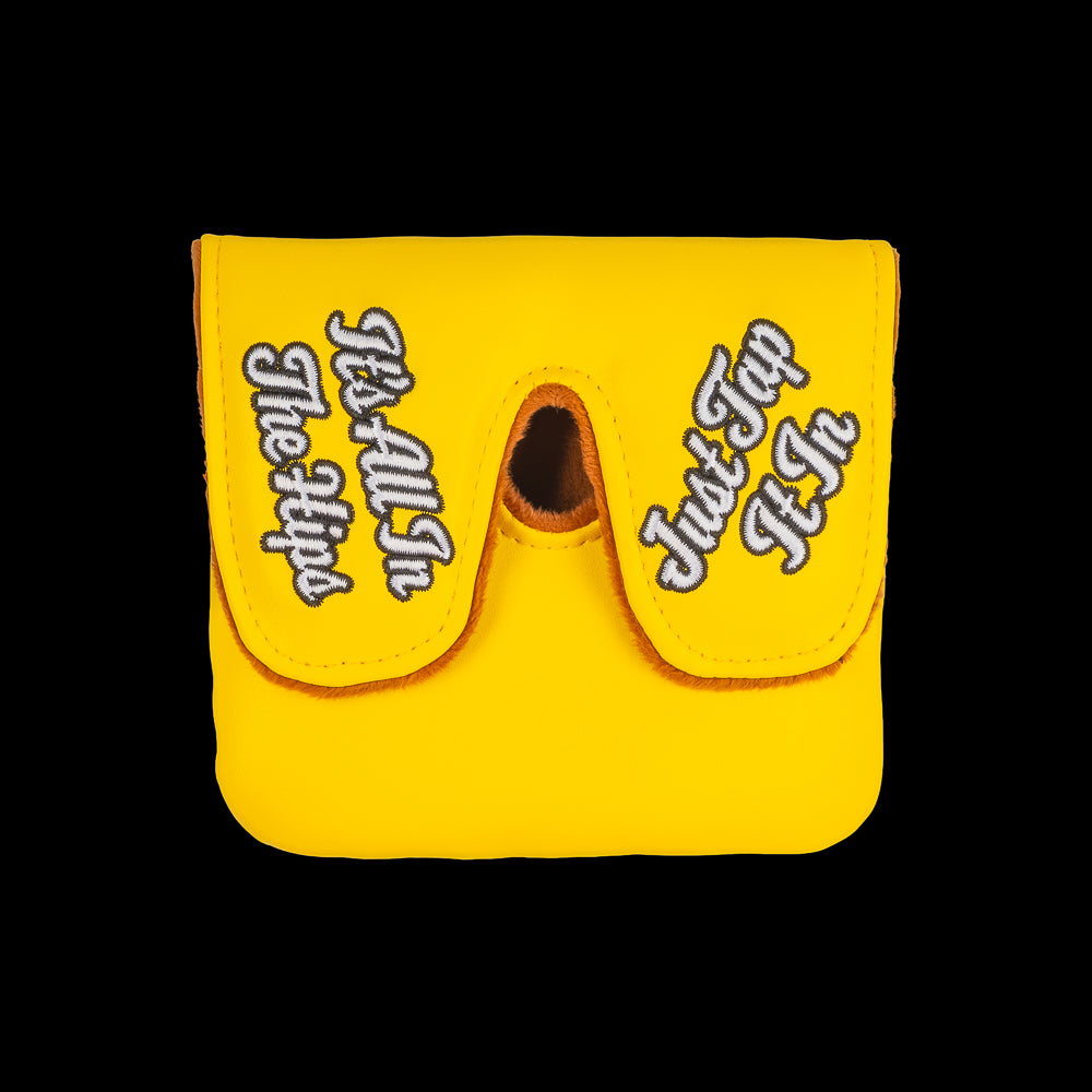 Happy Gilmore official Tap Tap Taparoo yellow center shaft xl mallet putter golf headcover.
