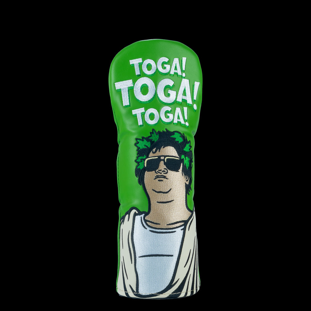 Rewind Golf x Animal House official green Toga, Toga themed fairway wood golf headcover.